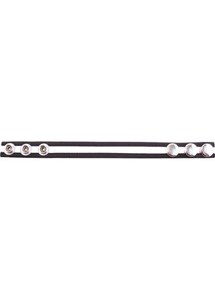 Rouge Leather Adjustable Cock Strap - Black/White