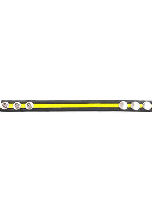 Rouge Leather Adjustable Cock Strap - Black/Yellow