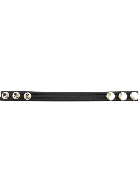 Rouge Leather Adjustable Cock Strap - Black
