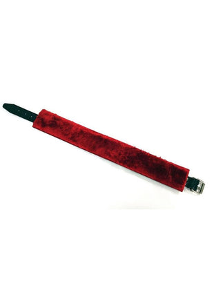 Rouge Leather Collar with Faux Fur Lining