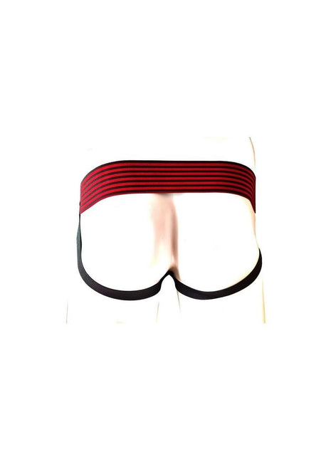 Rouge Leather Jock Strap - Black/Multicolor/Red - XLarge