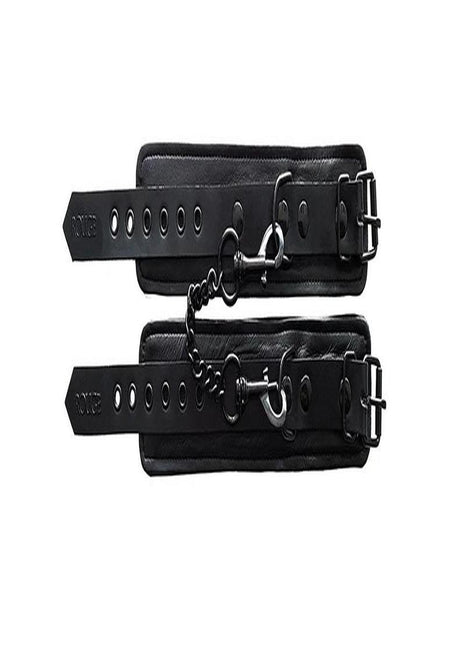Rouge Leather Wrist Cuffs - Black