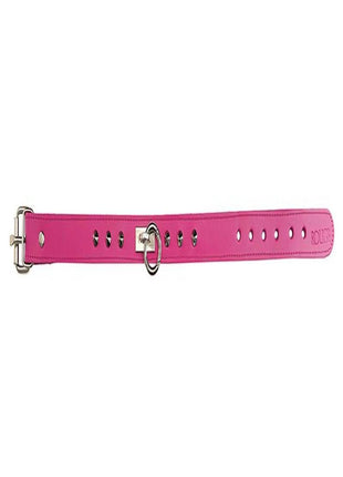 Rouge O Ring Studded Adjustable Leather Collar