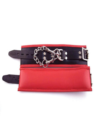 Rouge Padded Leather Adjustable Wrist Cuffs