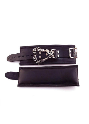 Rouge Padded Leather Adjustable Wrist Cuffs