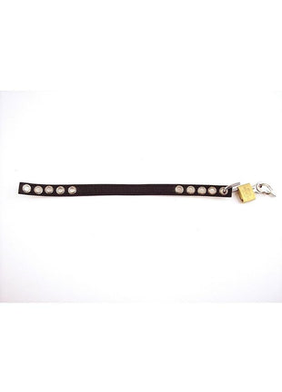 Rouge Padlocable Cock Strap Adjustable Leather Cock Ring