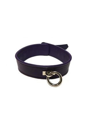 Rouge Plain Leather Adjustable Collar 1 Ring