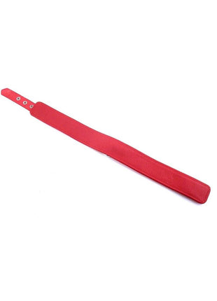 Rouge Plain Leather Adjustable Collar 1 Ring - Red