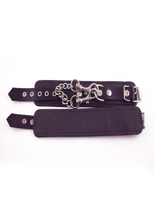 Rouge Plain Leather Adjustable Wrist Cuffs
