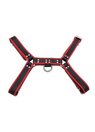 Rouge Pvc Ot H Front Harness - Black/Red - Large/XLarge