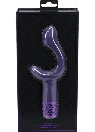 Royal Gems Majestic Rechargeable Silicone Vibrator - Purple