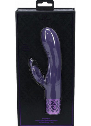 Royal Gems Monarch Rechargeable Silicone Vibrator - Purple