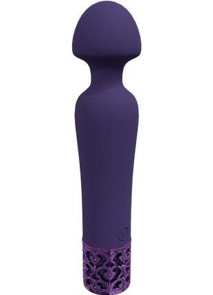 Royal Gems Scepter Silicone Rechargeable Vibrator - Purple