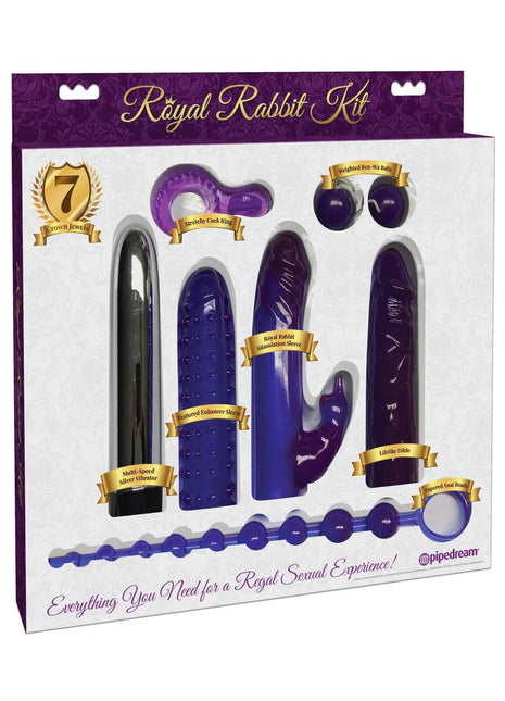 Royal Rabbit Vibrating - Purple - 7 Piece Kit