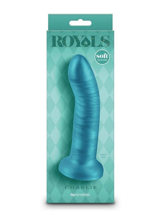 Royals Charlie Silicone Dildo - Teal - 6in