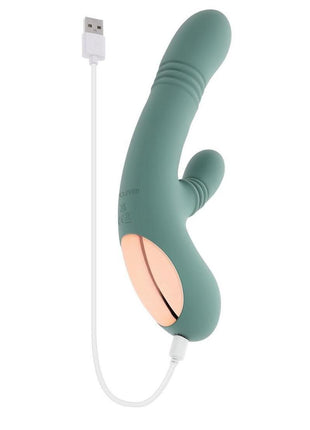 Rub Me Tender Rechargeable Silicone Thrusting Vibrator with Clitoral Stimulation