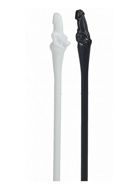 S-Line The Dickheads Couples Straws - Black/White