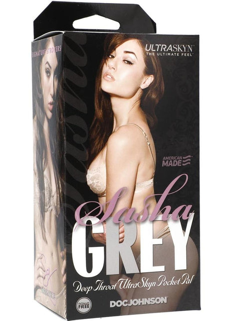 Sasha Grey Ultraskyn Deep Throat Pocket Masturbator - Mouth - Flesh/Vanilla