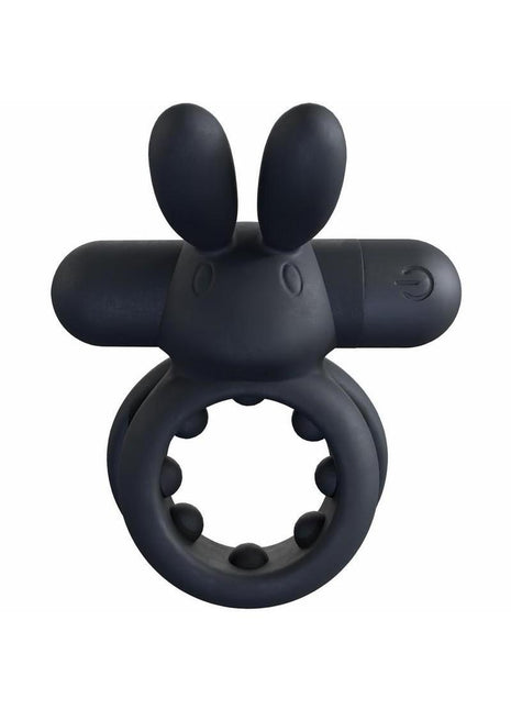 Screaming O Ohare Rechargeable Silicone Vibrating Cock Ring - Black