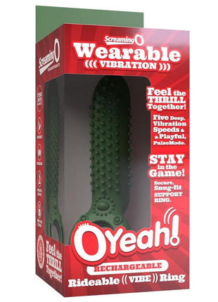 Screaming O Oyeah Rechargeable Silicone Cock Ring - Green