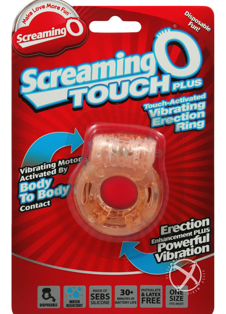 Screaming O Touch Plus Cock Ring Waterproof - Vanilla