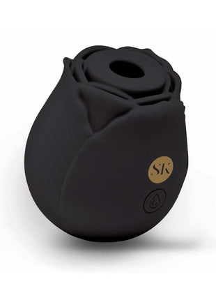 Secret Kisses Rosegasm Air Rechargeable Silicone Clit Stimulator - Black