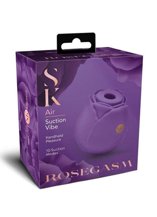 Secret Kisses Rosegasm Air Rechargeable Silicone Clit Stimulator - Purple