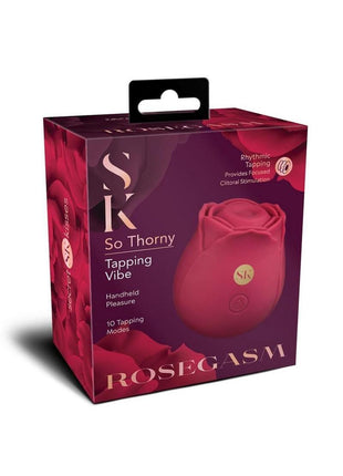 Secret Kisses Rosegasm So Thorny Rechargeable Silicone Vibrator - Red