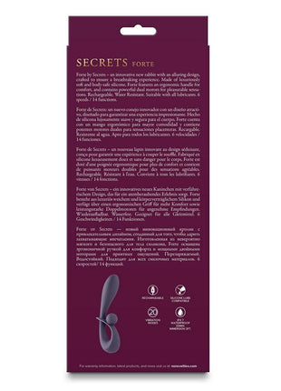 Secrets Forte Rechargeable Silicone Rabbit Vibrator