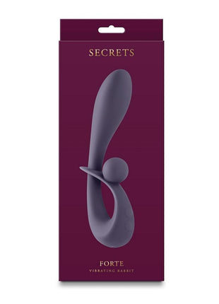 Secrets Forte Rechargeable Silicone Rabbit Vibrator - Purple