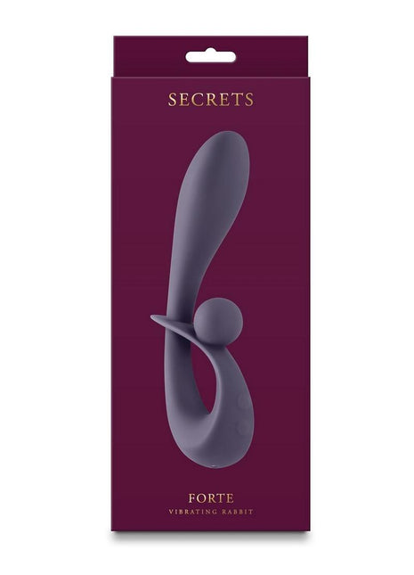 Secrets Forte Rechargeable Silicone Rabbit Vibrator - Purple