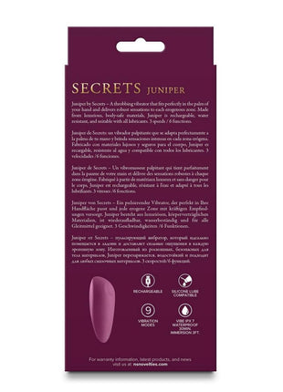 Secrets Juniper Rechargeable Silicone Vibrator