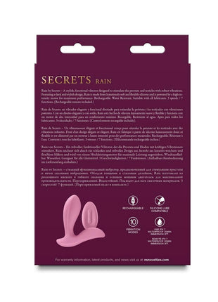 Secrets Rain Rechargeable Silicone Vibrator with Remote