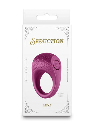 Seduction Levi Rechargeable Silicone Cock Ring - Red