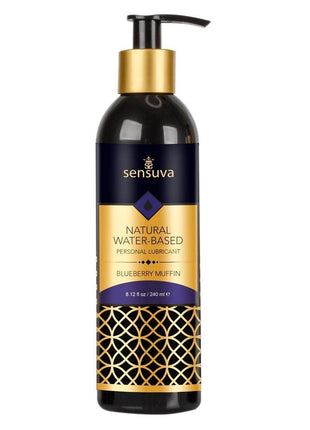 Sensuva Natural Water Based Blueberry Muffin Flavored Lubricant - 8oz