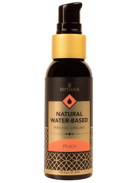 Sensuva Natural Water Based Peach Flavored Lubricant - 2oz
