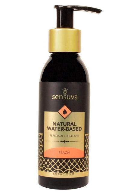 Sensuva Natural Water Based Peach Flavored Lubricant - 4oz