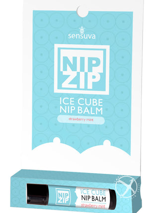 Sensuva Nip Zip Ice Cube Nip Balm Strawberry Mint Flavor