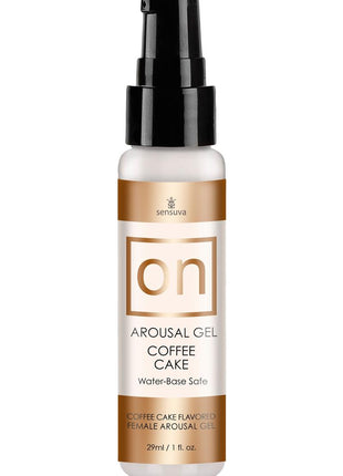 Sensuva On Arousal Gel Natural Arousal For Her Coffee Cake Flavor - 1oz - 12 Per Display