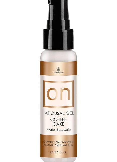 Sensuva On Arousal Gel Natural Arousal For Her Coffee Cake Flavor - 1oz - 12 Per Display