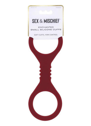 Sex and Mischief Enchanted Silicone Cuffs - Red - Small