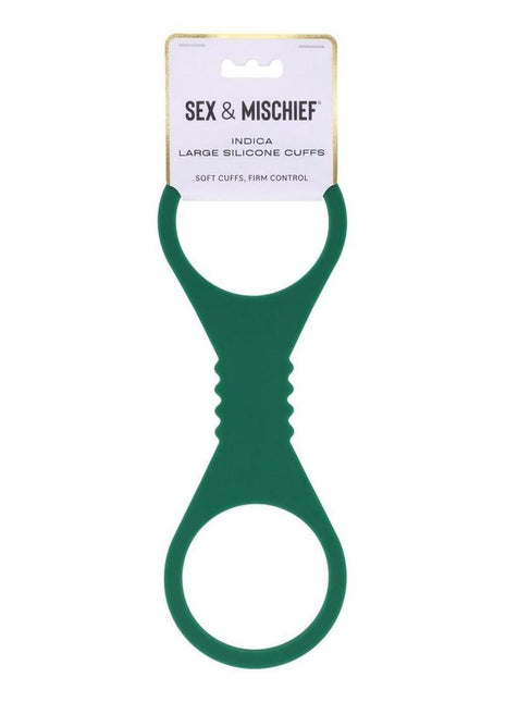 Sex and Mischief Indica Silicone Cuffs - Green - Large