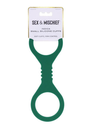 Sex and Mischief Indica Silicone Cuffs - Green - Small