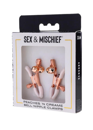 Sex and Mischief Peaches N Creame Bell Nipple Clamps - Rose Gold