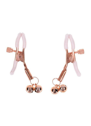 Sex and Mischief Peaches N Creame Bell Nipple Clamps - Rose Gold