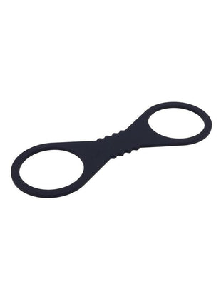 Sex and Mischief Shadow Silicone Cuffs - Black - Large