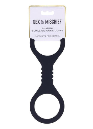 Sex and Mischief Shadow Silicone Cuffs - Black - Small