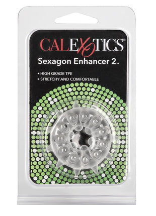 Sexagon Enhancer 2 Cock Ring - Clear
