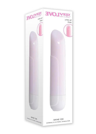 Shine On Light-Up Rechargeable Bullet - Pink/White