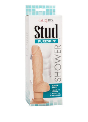 Shower Stud Super Stud Vibrating Dildo - Vanilla/White